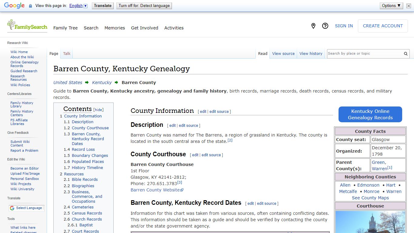 Barren County, Kentucky Genealogy • FamilySearch