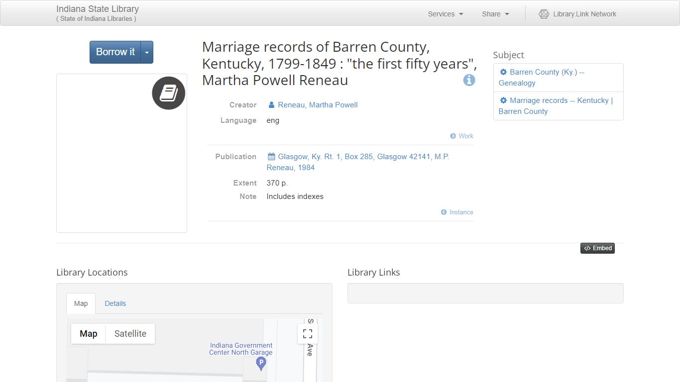 Marriage records of Barren County, Kentucky, 1799-1849 : "the first ...